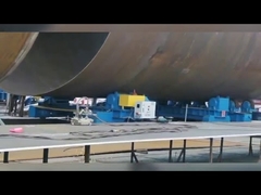 การประกอบติดตั้งเชื่อมโครงสร้างหอพลังงานลมในทะเล เตียงลูกกลิ้งหมุน