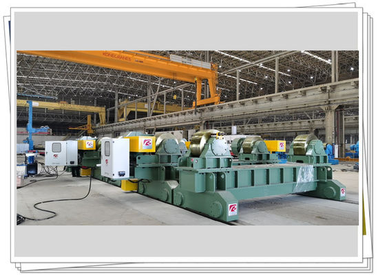 100mm / นาที 700t เชื่อมลูกกลิ้งหมุนล้อเหล็กโบกี้มอเตอร์