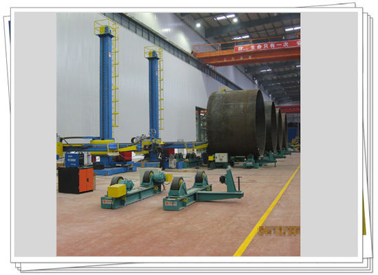 Anti Creep 40t Auto Pipe Welding Rotator ยางล้อ Bolt ปรับได้