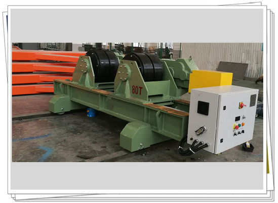 Traversing 80t Welding Pipe Roller Tank Tower วัสดุล้อยาง