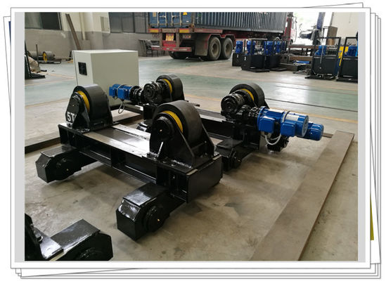 การเดินทางด้วยมอเตอร์ 5T ท่อเชื่อม Rotator PU ล้อลูกกลิ้งหมุนถังธรรมดา
